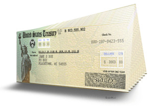 El fraude por falsificación de cheques es un delito federal en EEUU
"US Treasury Checks - 3D Illustration" by DonkeyHotey is licensed under CC BY 2.0. To view a copy of this license, visit https://creativecommons.org/licenses/by/2.0/?ref=openverse. 
