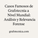Casos Famosos De Grafotecnia A Nivel Mundial: Análisis Y Relevancia Forense
