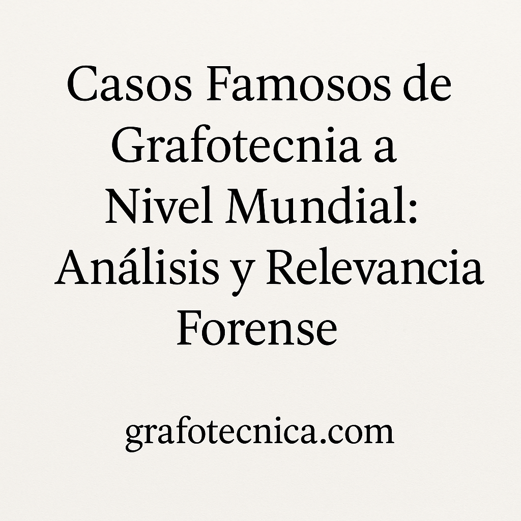 Casos Famosos De Grafotecnia A Nivel Mundial: Análisis Y Relevancia Forense 1 Casos Famosos De Grafotecnia A Nivel Mundial: Análisis Y Relevancia Forense