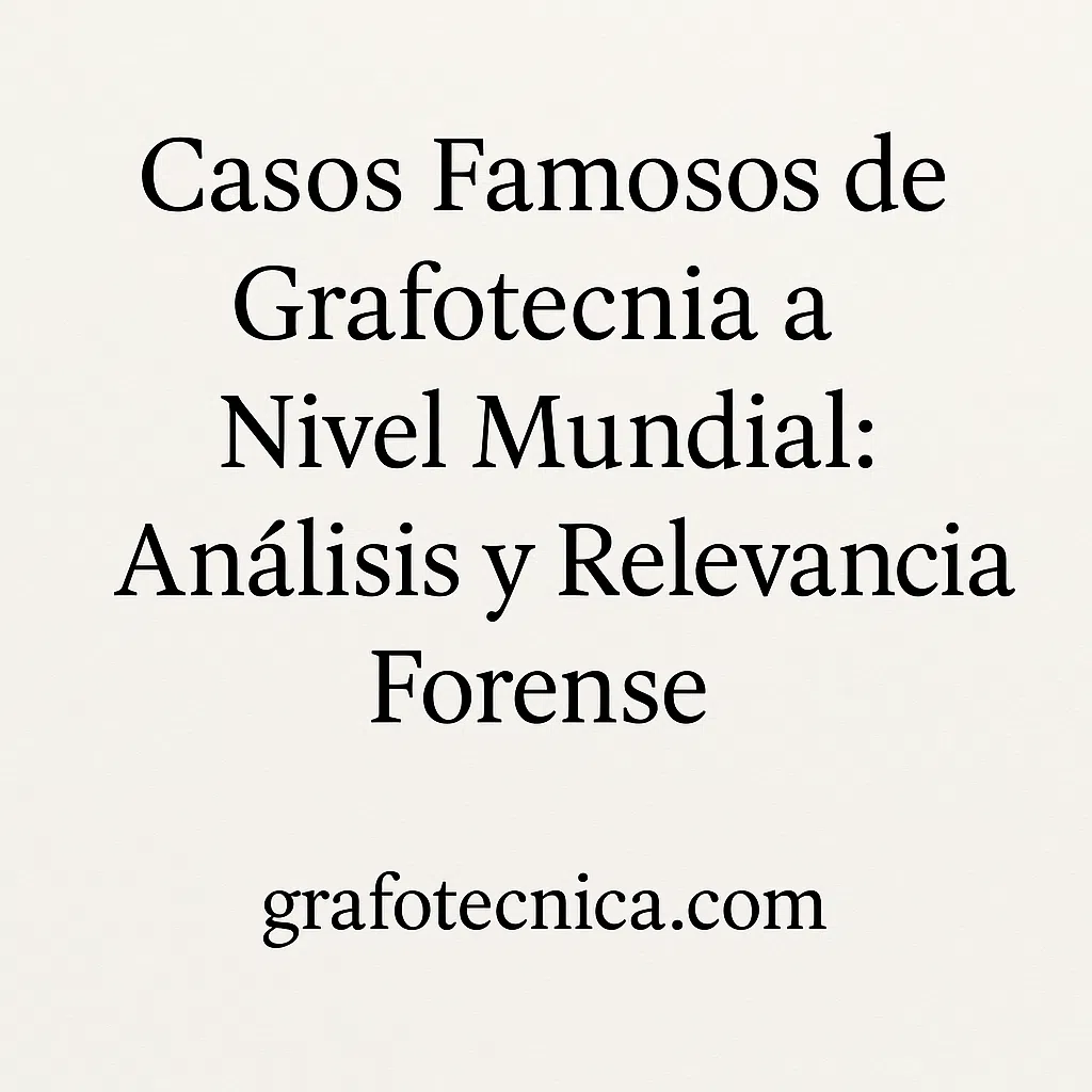 Casos Famosos De Grafotecnia A Nivel Mundial: Análisis Y Relevancia Forense 1 Casos Famosos De Grafotecnia A Nivel Mundial: Análisis Y Relevancia Forense