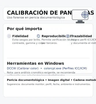 Calibración De Pantallas En Pericia Documentológica (Uso Forense)